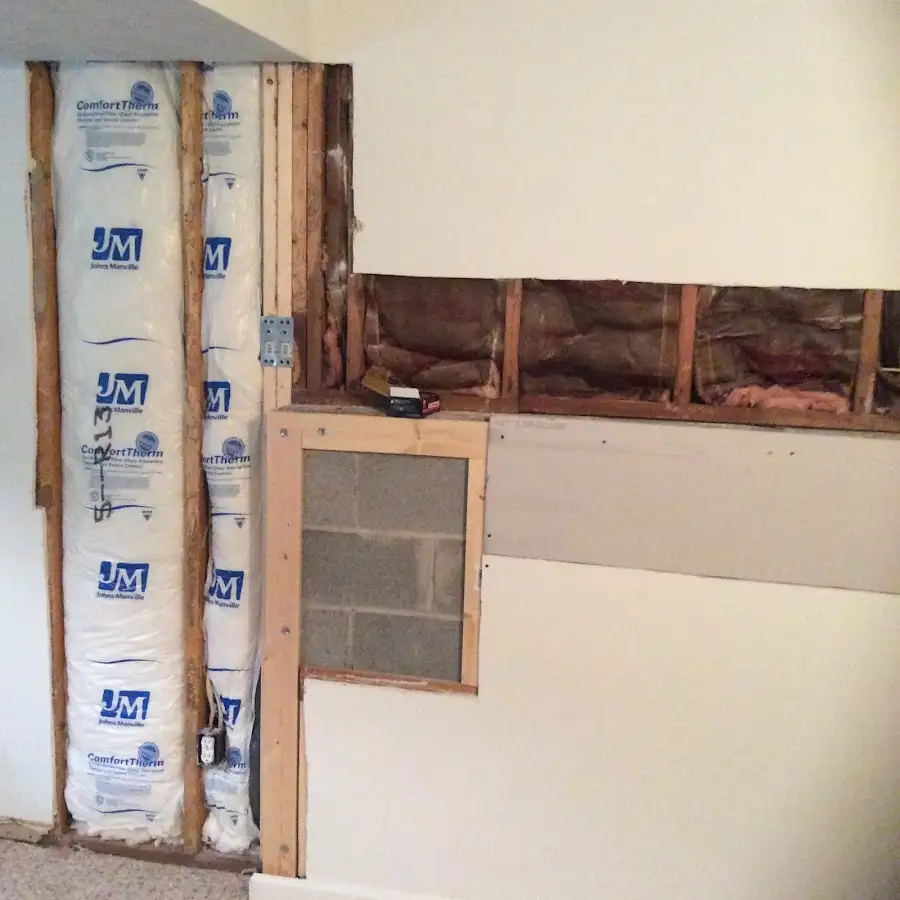 Wall insulation replacement during Structural Drying in Hybla Valley